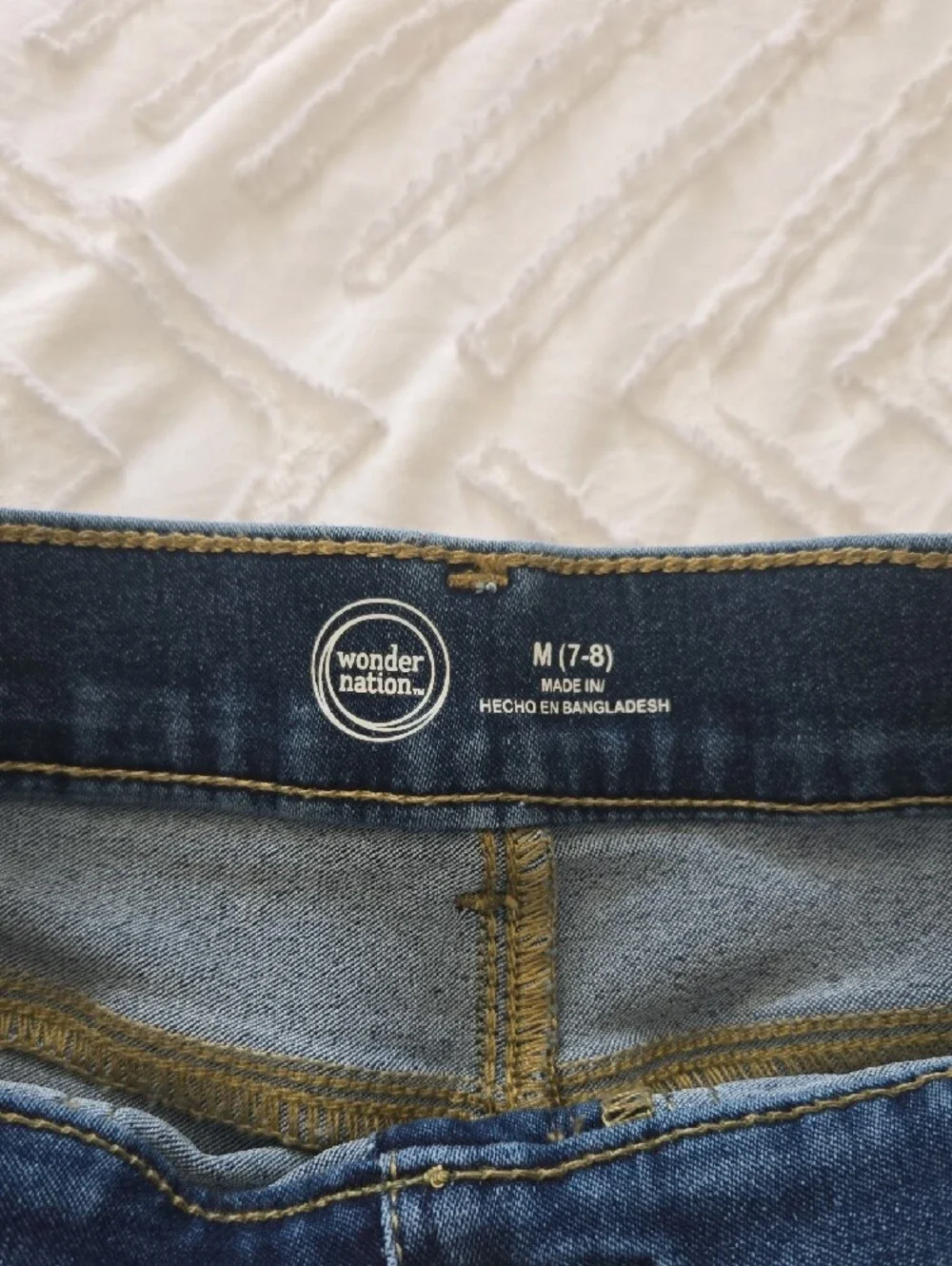 wonder nation Dark Blue Flare Jeans with Front Patch Pockets